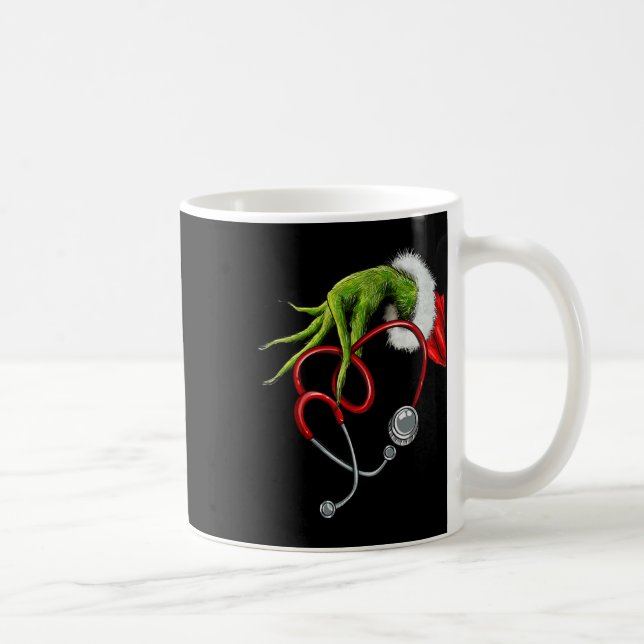 Nurse Funny God jul Stethoscope Xm Kaffemugg (Höger)