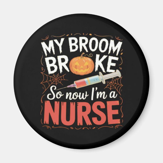 Nurse Funny Halloween Nursing Essential T-Shirt Magnet (Framsidan)