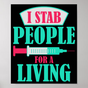 Nurse Funny Nursing Student Studenten RN LPN Gift Poster