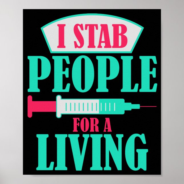Nurse Funny Nursing Student Studenten RN LPN Gift Poster (Framsidan)
