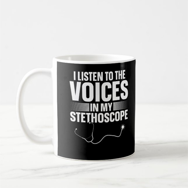 Nurse Funny Stethoscope Doktor Joke Kaffemugg (Vänster)