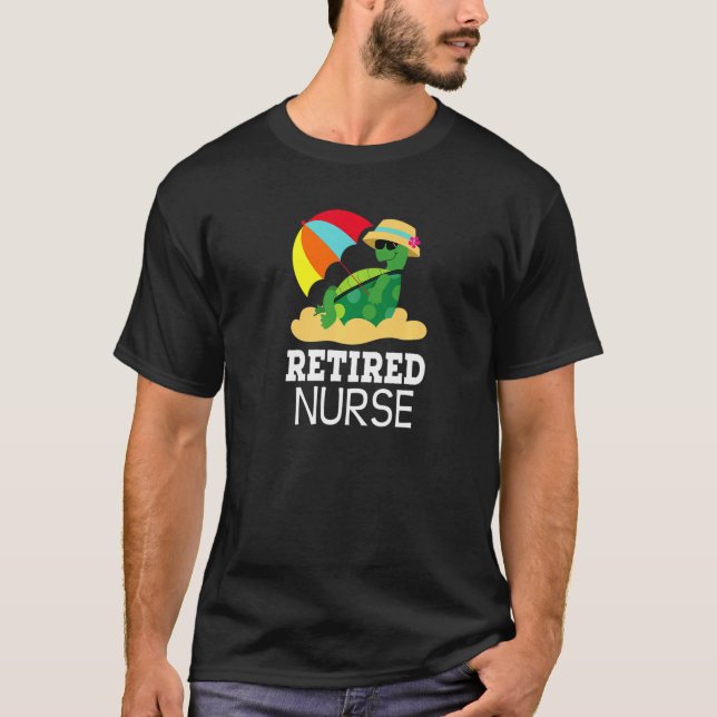 Nurse Funny Turtle Pension T Shirt (Framsida)