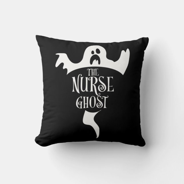 Nurse Ghost Matching Halloween Pajamas Family Nurs Kudde (Framsida)