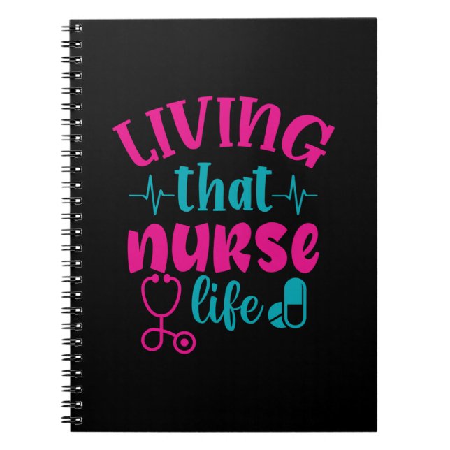 Nurse Gift | Att leva detta sjukliv Anteckningsbok (Framsidan)