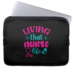 Nurse Gift Att leva detta sjukliv Laptop Fodral