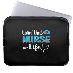 Nurse Gift   Att leva detta sjukliv Laptop Fodral