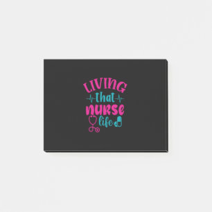 Nurse Gift Att leva detta sjukliv Post-it Block