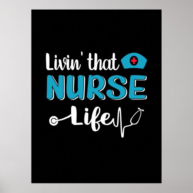 Nurse Gift | Att leva detta sjukliv Poster (Framsidan)