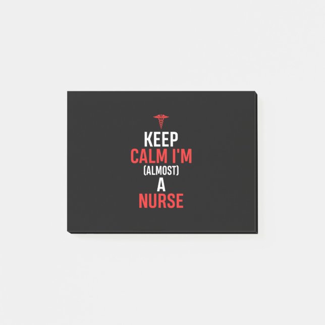 Nurse Gift | Behålla Lugn I är sjuksköterska Post-it Block (Framsida)
