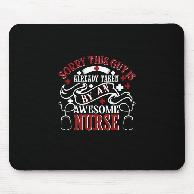 Nurse Gift | Beklagar att den här killen redan är  Musmatta (Framsidan)