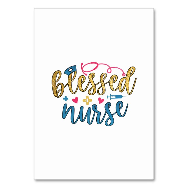 Nurse Gift | Blankt sjuksköterska Bordsnummer (Framsidan)