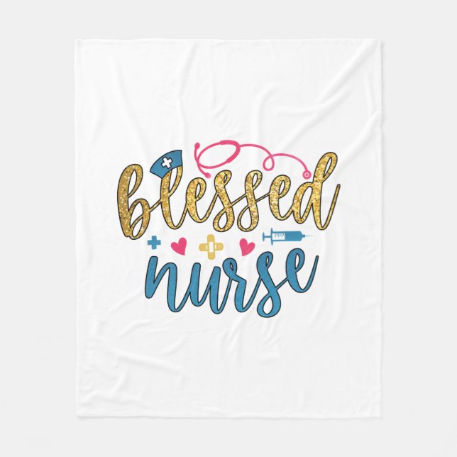 Nurse Gift | Blankt sjuksköterska Fleecefilt (Framsidan)