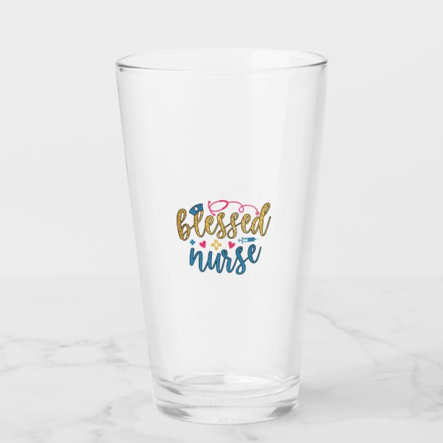 Nurse Gift | Blankt sjuksköterska Glaskopp (Framsida)