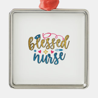 Nurse Gift | Blankt sjuksköterska Julgransprydnad Metall