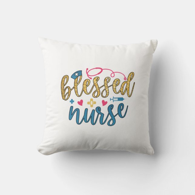 Nurse Gift | Blankt sjuksköterska Kudde (Framsida)