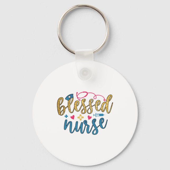 Nurse Gift | Blankt sjuksköterska Nyckelring (Framsida)