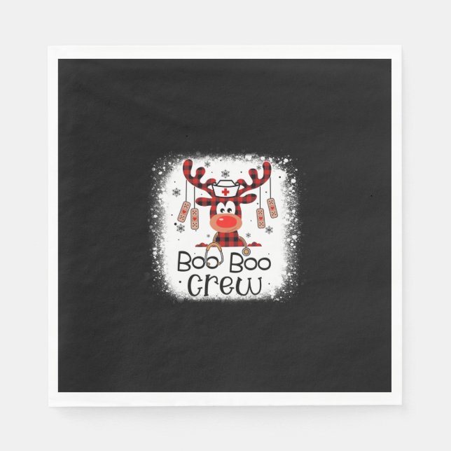 Nurse Gift | Boo Boo Crew Pappersservett (Framsidan)