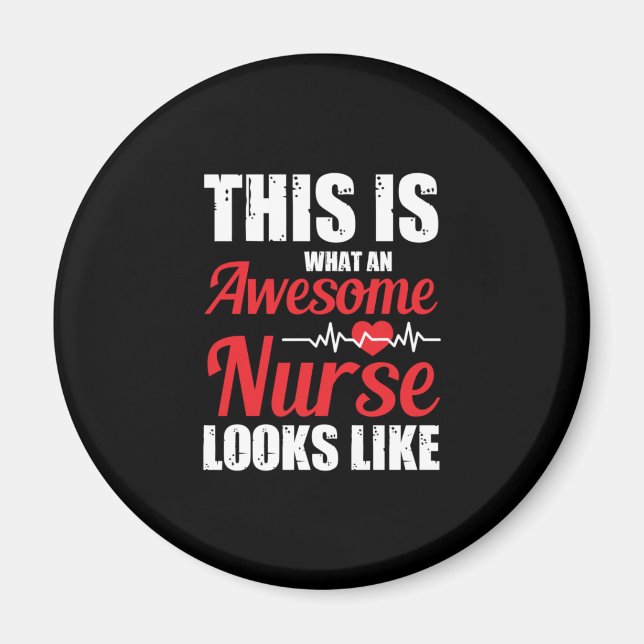 Nurse Gift | Detta är en Fantastisk-sjuksköterska Magnet (Framsidan)