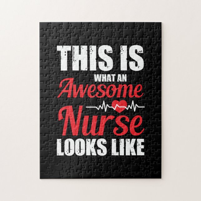 Nurse Gift | Detta är en Fantastisk-sjuksköterska Pussel (Vertikal)