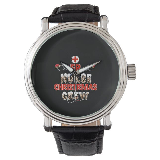 Nurse Gift Er Nurse jul Crew Armbandsur (Framsida)