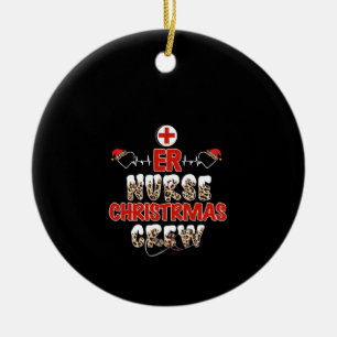 Nurse Gift Er Nurse jul Crew Julgransprydnad Keramik