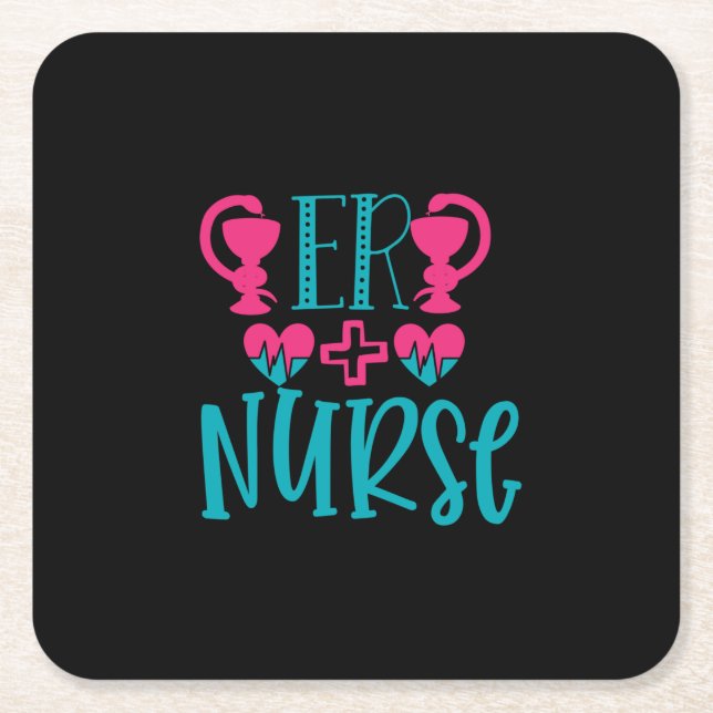 Nurse Gift Er Nurse Underlägg Papper Kvadrat (Framsidan)