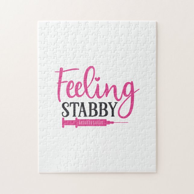 Nurse Gift Feeling Stabby Nurse Pussel (Vertikal)