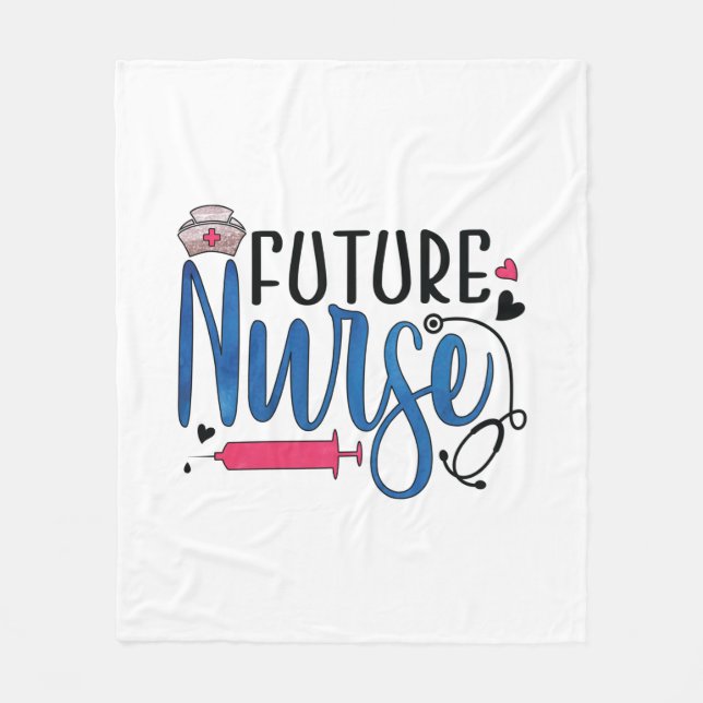 Nurse Gift | Framtida sjuksköterska Fleecefilt (Framsidan)