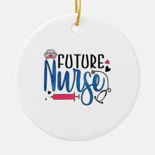 Nurse Gift Framtida sjuksköterska Julgransprydnad Keramik