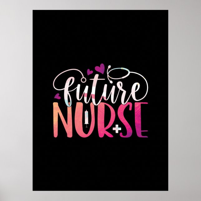 Nurse Gift | Framtida sjuksköterska Poster (Framsidan)