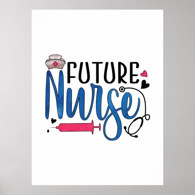 Nurse Gift | Framtida sjuksköterska Poster (Framsidan)