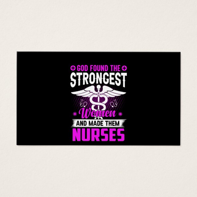 Nurse Gift Gud fann den starkaste Visitkort (Framsidan)