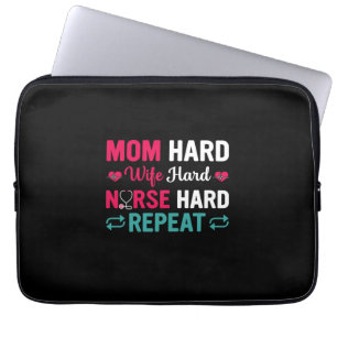 Nurse Gift Hård hustru, Mamma Laptop Fodral