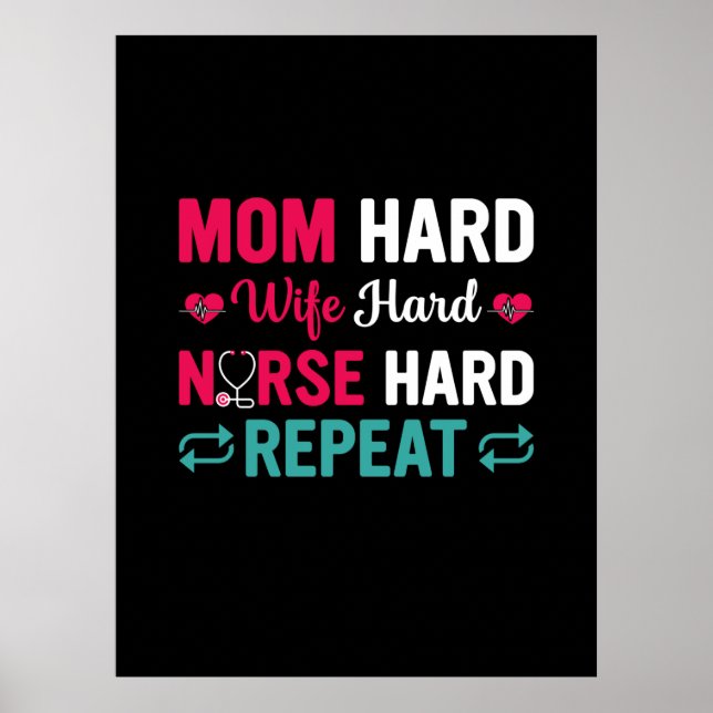 Nurse Gift | Hård hustru, Mamma Poster (Framsidan)
