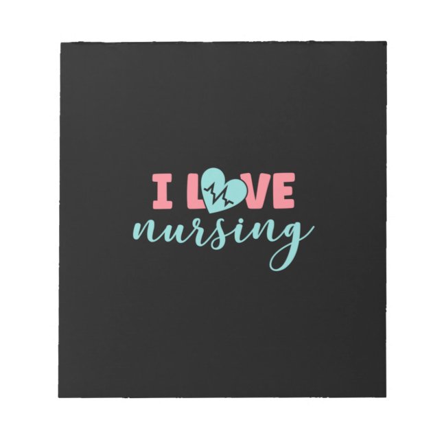 Nurse Gift | I Kärlek Nursing Anteckningsblock (Framsida)