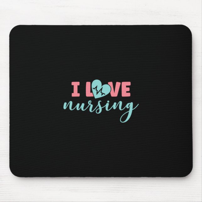 Nurse Gift | I Kärlek Nursing Musmatta (Framsidan)