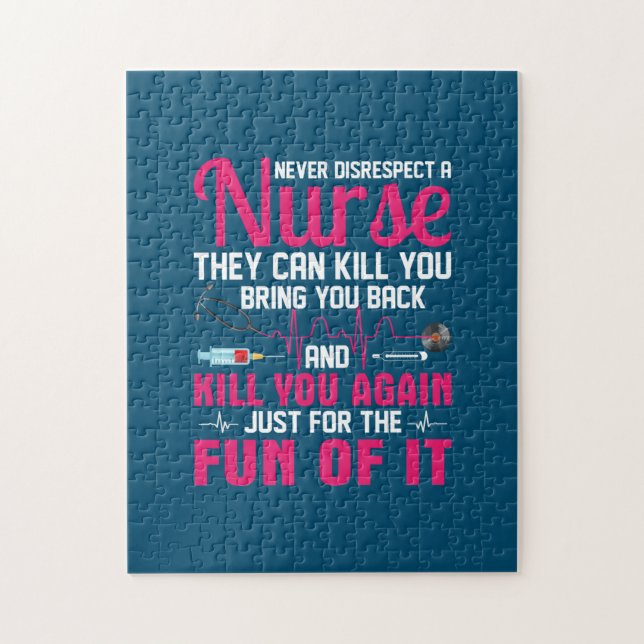 Nurse Gift | Ignorera aldrig sjuksköterska Pussel (Vertikal)