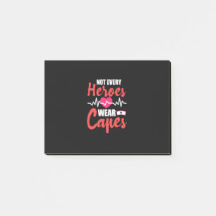 Nurse Gift Inte alla Bäror av Heroes Post-it Block