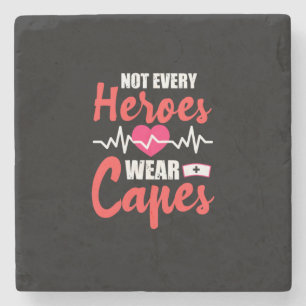 Nurse Gift Inte alla Bäror av Heroes Stenunderlägg