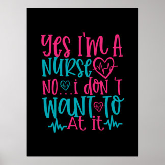 Nurse Gift | Ja, jag är sjuksköterska Poster