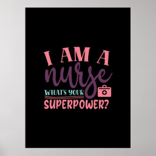 Nurse Gift Jag är en sjuksköterska som är din su Poster