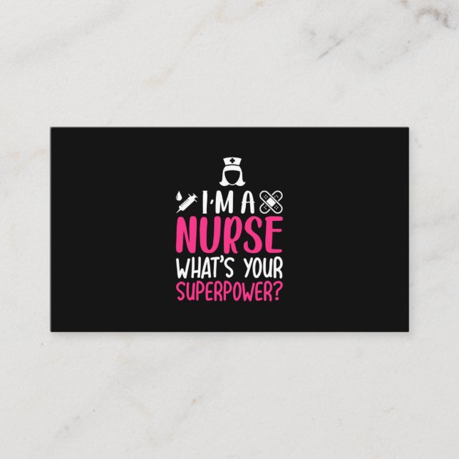Nurse Gift | Jag är en sjuksköterska som din super Visitkort (Framsida)