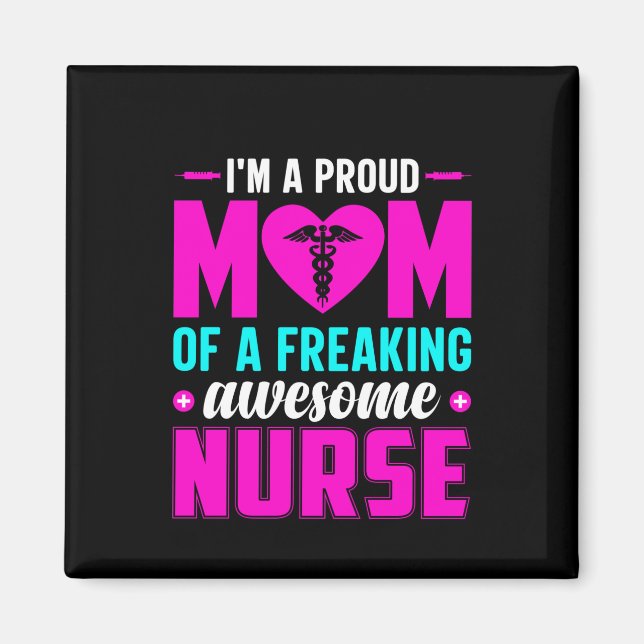 Nurse Gift jag är en stolt Mamma av Nurse Magnet (Framsidan)