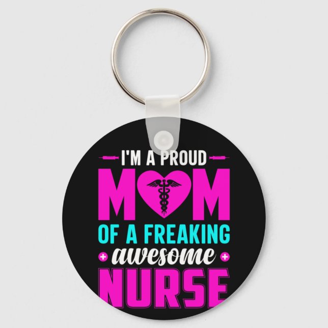 Nurse Gift jag är en stolt Mamma av Nurse Nyckelring (Framsida)