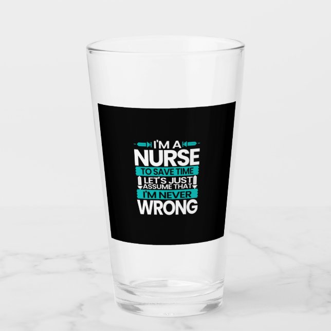 Nurse Gift | Jag är sjuksköterska i Spara Glaskopp (Framsida)