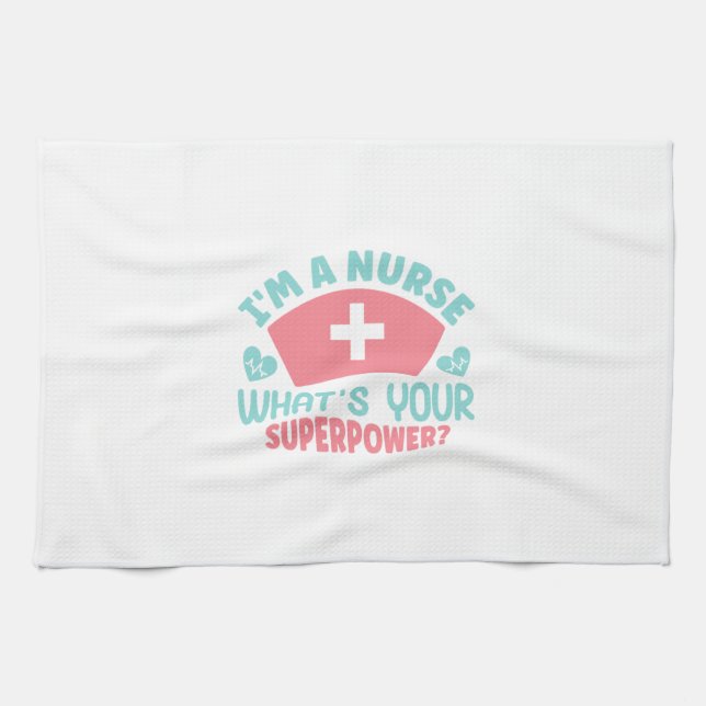 Nurse Gift | Jag är sjuksköterska Kökshandduk (Horisontell)