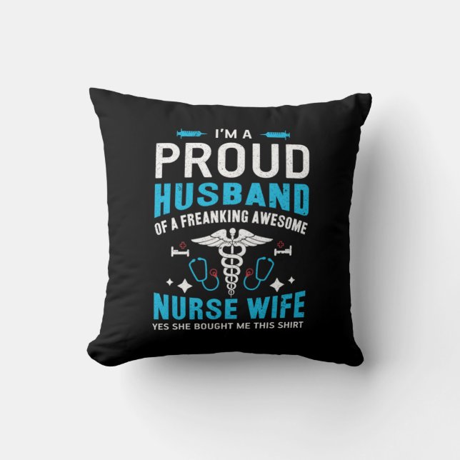 Nurse Gift | Jag är stolt över Make Kudde (Framsida)