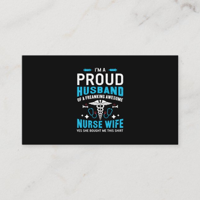 Nurse Gift | Jag är stolt över Make Visitkort (Framsida)