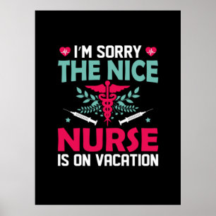 Nurse Gift Jag beklagar Nicefördraget Poster