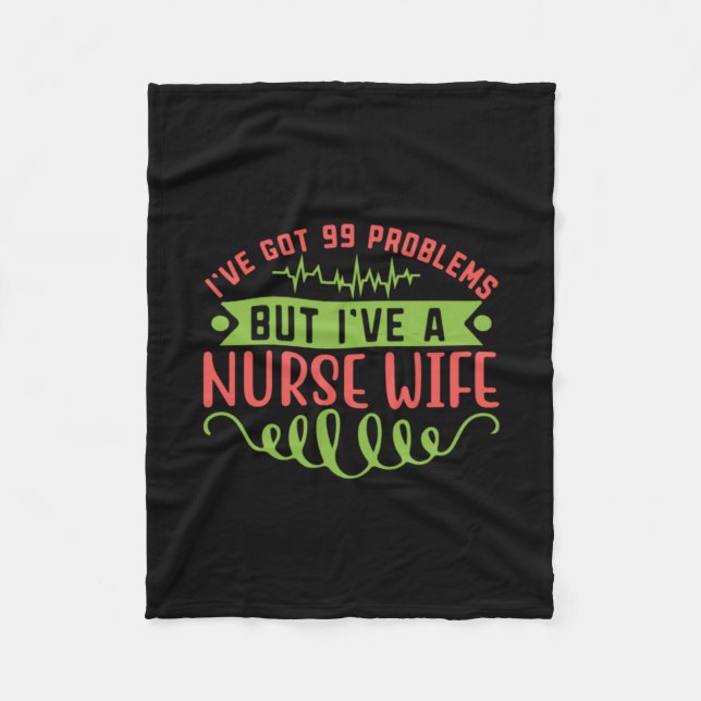 Nurse Gift | Jag har problem med Har 99 Fleecefilt (Framsidan)